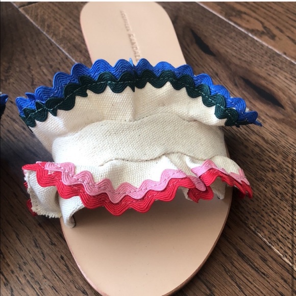 Loeffler Randall Slides Sandals Birdie RicRac size 7 - Picture 4 of 5